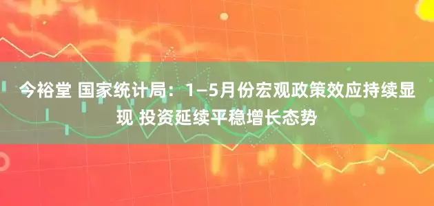 今裕堂 国家统计局：1—5月份宏观政策效应持续显现 投资延续平稳增长态势