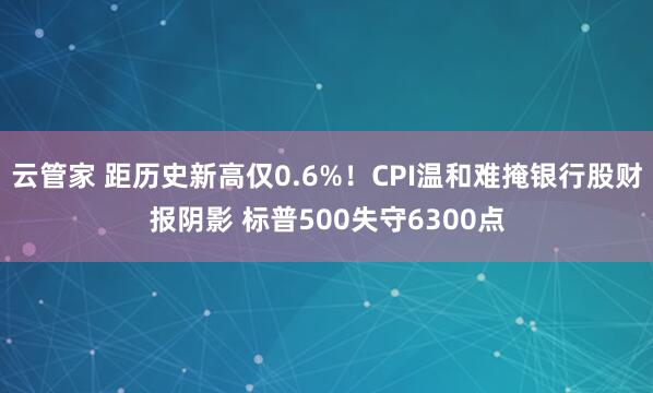 云管家 距历史新高仅0.6%！CPI温和难掩银行股财报阴影 标普500失守6300点
