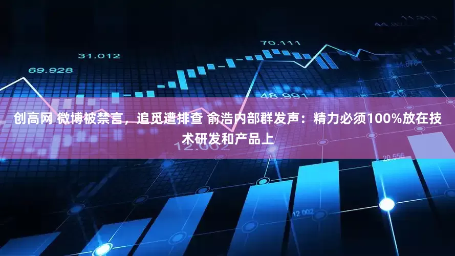 创高网 微博被禁言，追觅遭排查 俞浩内部群发声：精力必须100%放在技术研发和产品上